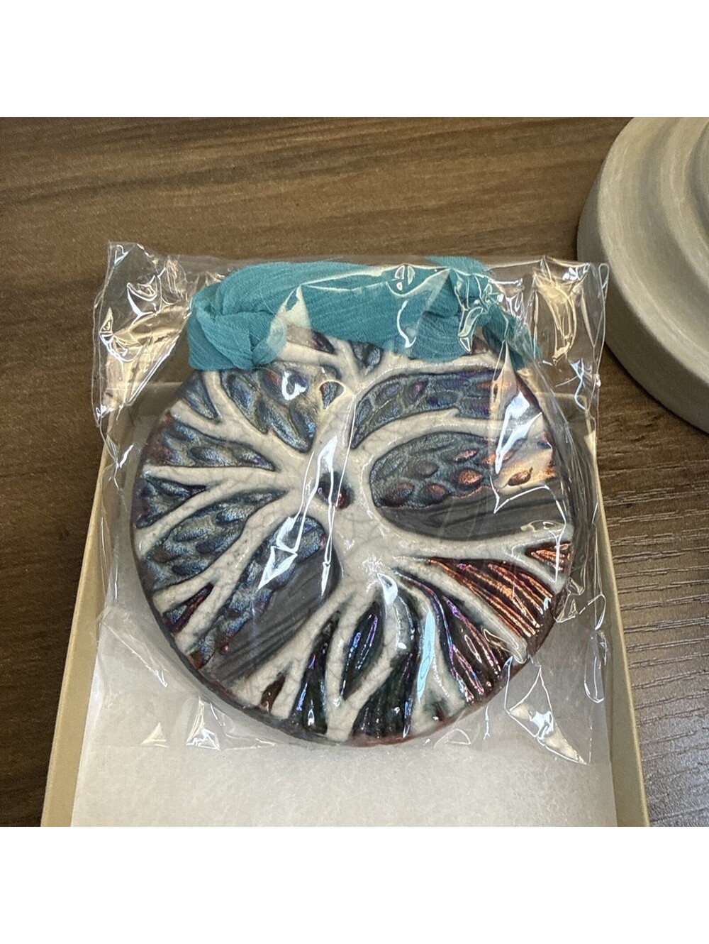 Raku Pottery Ornament Pacific Northwest Vibes Handmade Tree Of Life